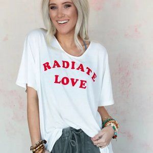 NWT Radiate Love Oversized Tee Three Bird Nest